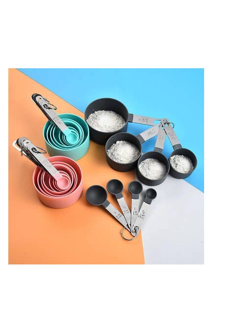 Measuring Cups, Reusable Measuring Spoons, Measuring Cups and Spoons for Baking, Stainless Steel Measuring Cups, 8 Piece Measuring Cups and Spoons Set for Baking