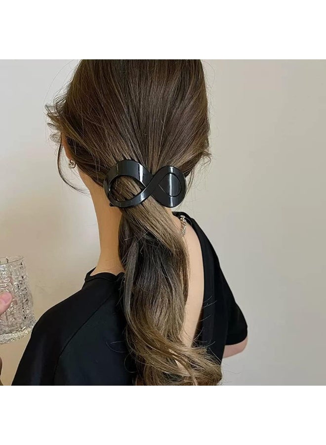4 Pieces Flat Hairpins, 8.5cm Curved Claw Crocodile Hairpins, Volume Strong Fixing Banana Hairpins, Women's Hairpins, Jaw Clips - Image 5