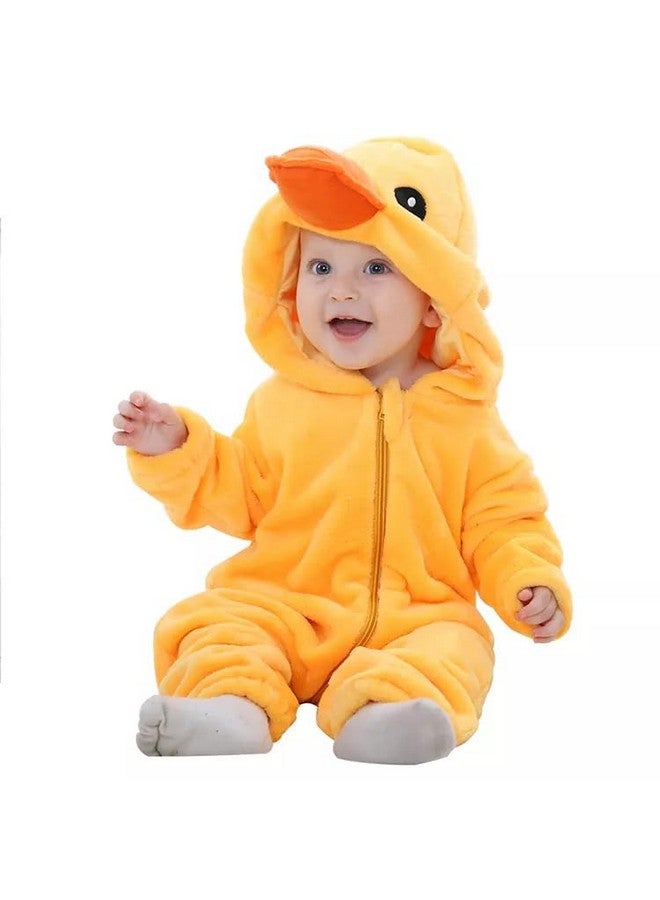 AVSHUB AVSHUB Baby Romper Cosplay Jumpsuit Cartoon Winter Autumn Flannel Hooded | 4-5 Year Kid's and Toddler's Costume Outfit for Baby Boys' & Baby Girls' One-Piece Rompers Jumpsuit (H 37") (Orange) - Image 1