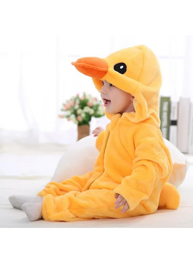 AVSHUB AVSHUB Baby Romper Cosplay Jumpsuit Cartoon Winter Autumn Flannel Hooded | 4-5 Year Kid's and Toddler's Costume Outfit for Baby Boys' & Baby Girls' One-Piece Rompers Jumpsuit (H 37") (Orange) - Image 4