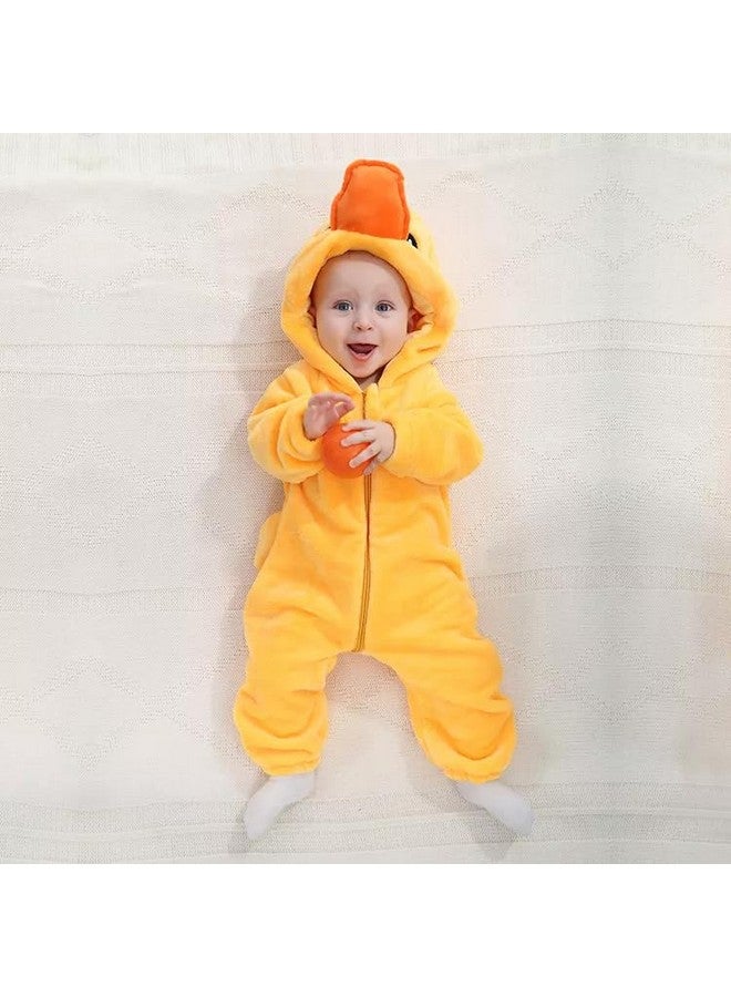 AVSHUB AVSHUB Baby Romper Cosplay Jumpsuit Cartoon Winter Autumn Flannel Hooded | 4-5 Year Kid's and Toddler's Costume Outfit for Baby Boys' & Baby Girls' One-Piece Rompers Jumpsuit (H 37") (Orange) - Image 5
