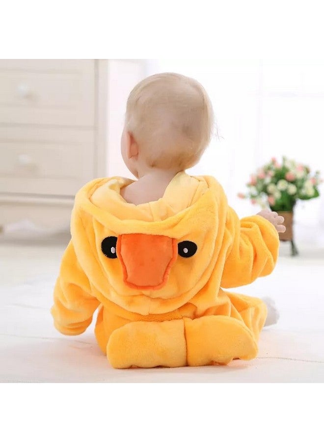 AVSHUB AVSHUB Baby Romper Cosplay Jumpsuit Cartoon Winter Autumn Flannel Hooded | 4-5 Year Kid's and Toddler's Costume Outfit for Baby Boys' & Baby Girls' One-Piece Rompers Jumpsuit (H 37") (Orange) - Image 2