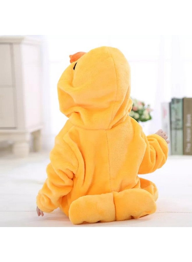 AVSHUB AVSHUB Baby Romper Cosplay Jumpsuit Cartoon Winter Autumn Flannel Hooded | 4-5 Year Kid's and Toddler's Costume Outfit for Baby Boys' & Baby Girls' One-Piece Rompers Jumpsuit (H 37") (Orange) - Image 3