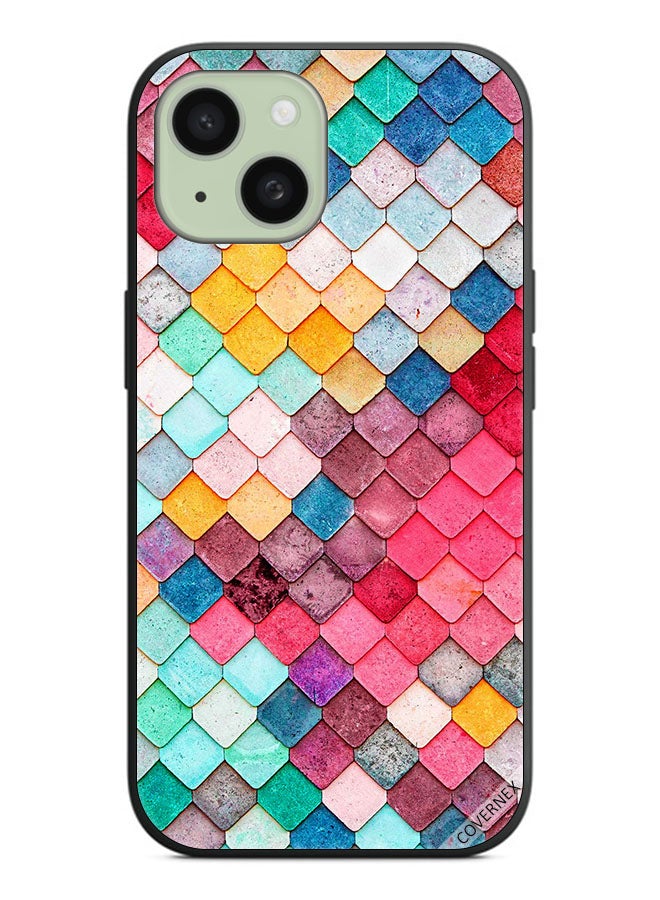 Covernex Protective Case Cover For Apple iPhone 15 Diamond Square Shape Pattern - Image 1