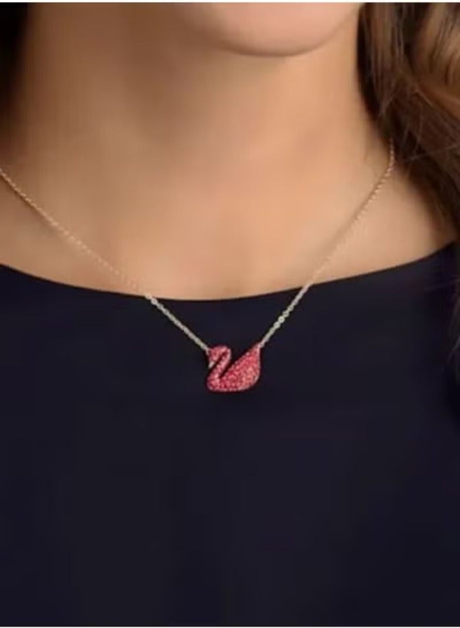 قلادة سواروفسكي الأيقونية على شكل بجعة - Image 2