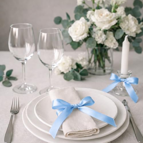 LilyRin Light Blue Ribbon 1-1/2 Inches 36 Yards Satin Roll Baby Shower Perfect for Art Wedding Wreath 1.5 Packing Birthday Flower Bouquets DIY Hair Bows Accessories Scrapbooking Wrapping Christmas Handmade - Image 5