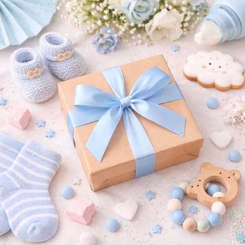 LilyRin Light Blue Ribbon 1-1/2 Inches 36 Yards Satin Roll Baby Shower Perfect for Art Wedding Wreath 1.5 Packing Birthday Flower Bouquets DIY Hair Bows Accessories Scrapbooking Wrapping Christmas Handmade - Image 3