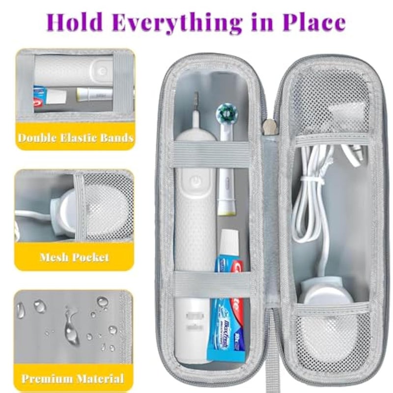 Toothbrush Travel Case for Oral-B Pro 1000 5000 7500 7000 6000 9600 / Philips for Sonicare for ProtectiveClean 4100 6100 5100 6500 7500 Electric Toothbrush, (CASE ONLY!) Portable Protective Container - Image 2