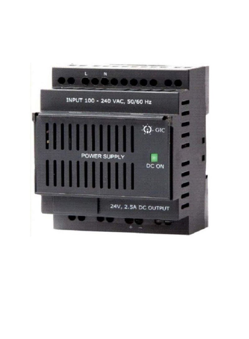 Din Rail DB Mounted 100-240V to 24V DC 2.5A Single Output Switched Mode Power Supply Converter