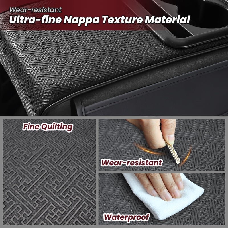 DSCARCovers Car Middle Center Console Cover with Cup Holder for Long Driving,Car Armrest Storage Box with 2 Cup Holders for SUV,Truck-2.95in Height-Lifts Arms to Relax Muscles, Scratch-Resistant - Image 4