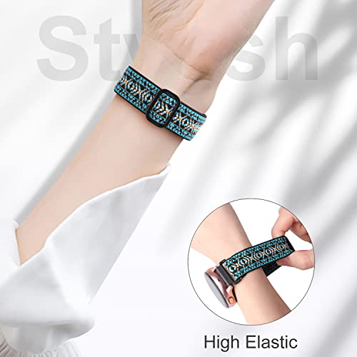 Lerobo Elastic Bands for Samsung Galaxy Watch 40mm, 44mm, 46mm, 42mm, 40mm - Stretchy Nylon Material with Adjustable Metal Buckle Design - Image 4