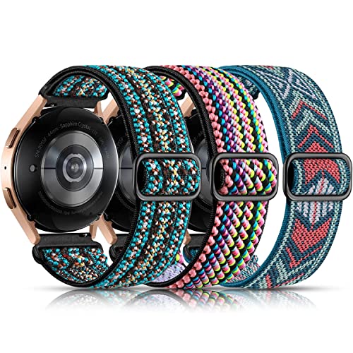 Lerobo Elastic Bands for Samsung Galaxy Watch 40mm, 44mm, 46mm, 42mm, 40mm - Stretchy Nylon Material with Adjustable Metal Buckle Design - Image 1