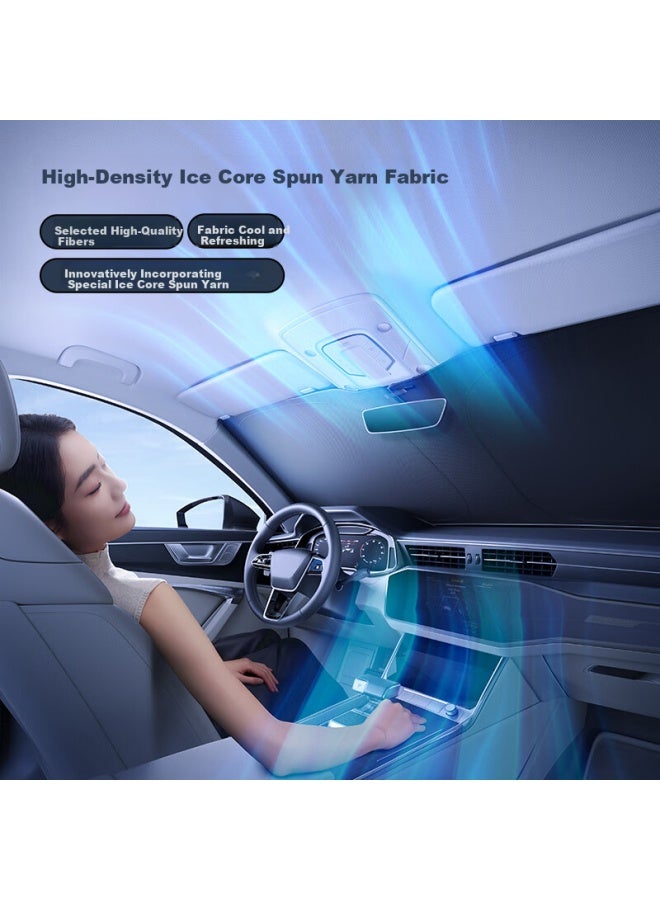 Baseus Car Sunshade, Front Windshield Sun Visor, Interior Heat Insulation Sunshade, Double-layer Heat Insulation Cover - Image 4