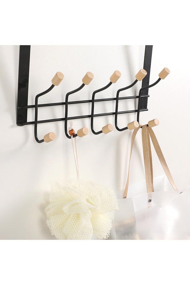 Door Hanger, Over The Door Hook, Coat Rack for Hanging, Aluminum Heavy Duty Door Organizer for Towels, Clothes, Hats, Bag, Behind Back of Door Bathroom - Image 1