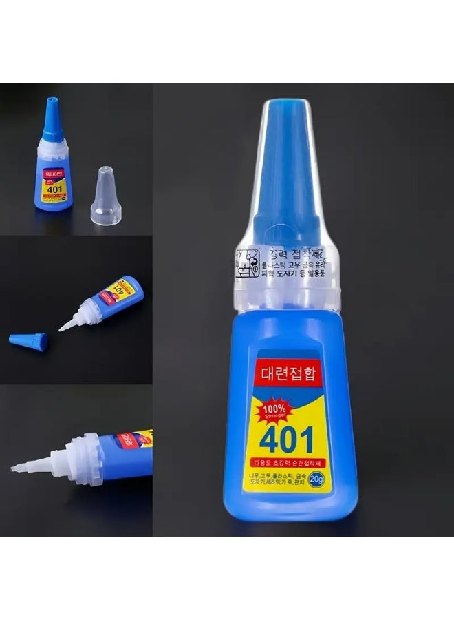 general Manicure No-Bake Quick-Dry Multifunctional 20g Glue, 401 Super Strong Gel Adhesive, Suitable for Fake Nails and Patches - Image 2