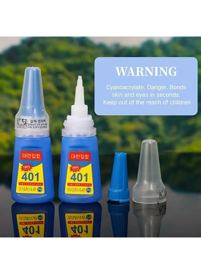 general Manicure No-Bake Quick-Dry Multifunctional 20g Glue, 401 Super Strong Gel Adhesive, Suitable for Fake Nails and Patches - Image 5