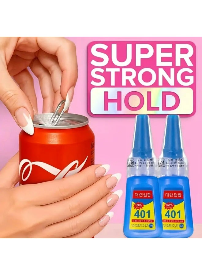 general Manicure No-Bake Quick-Dry Multifunctional 20g Glue, 401 Super Strong Gel Adhesive, Suitable for Fake Nails and Patches - Image 4