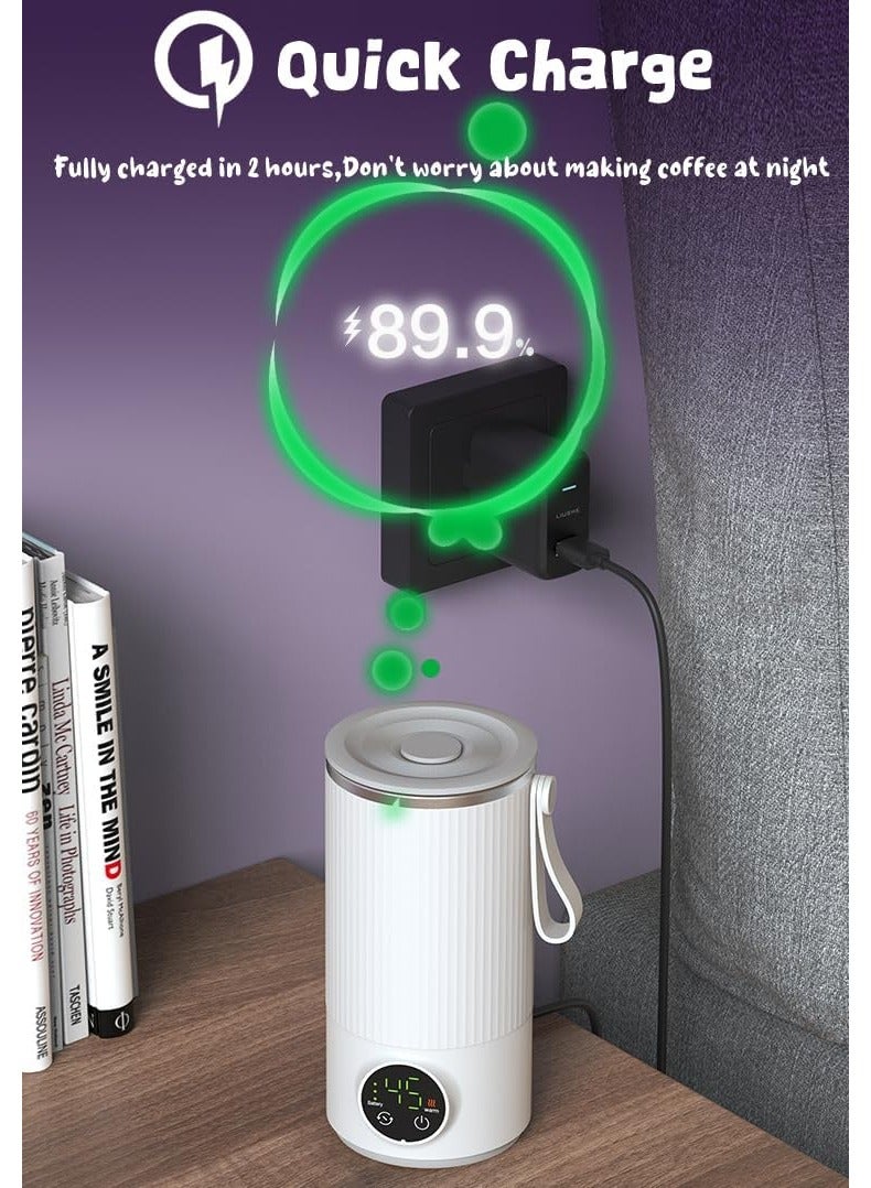 Electric Heated Coffee Mug Rechargeable for Travel 12Oz Self Heating Self Stirring Coffee Mugs Smart Temperature Control
