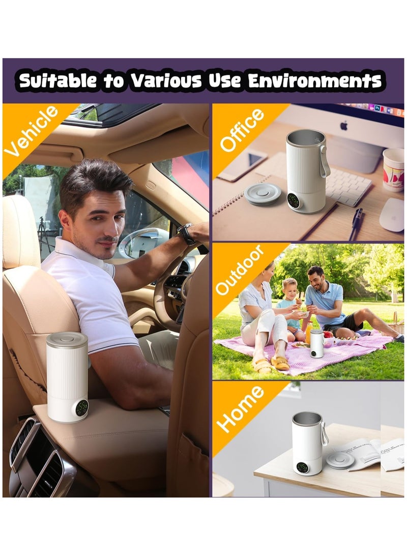Electric Heated Coffee Mug Rechargeable for Travel 12Oz Self Heating Self Stirring Coffee Mugs Smart Temperature Control