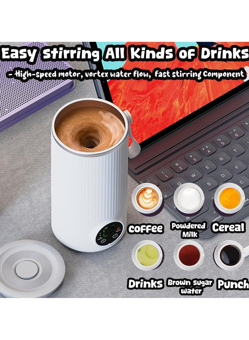 Electric Heated Coffee Mug Rechargeable for Travel 12Oz Self Heating Self Stirring Coffee Mugs Smart Temperature Control