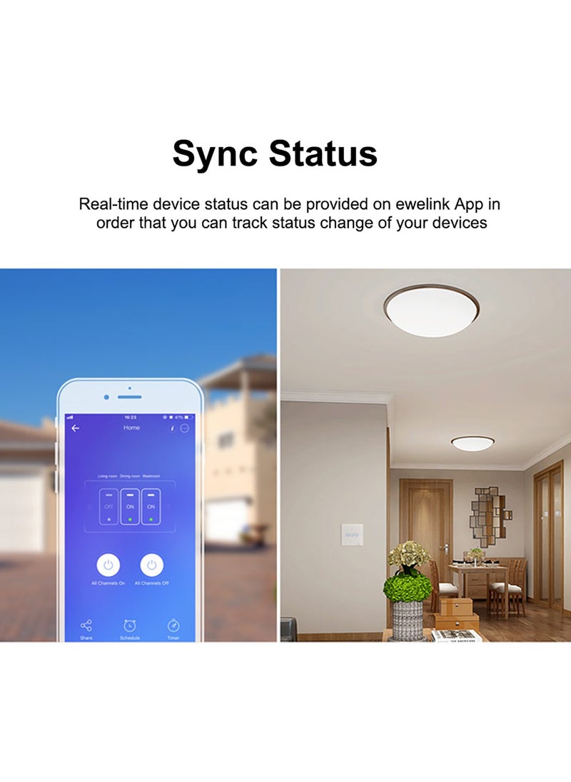 SONOFF - Smart WiFi Wall Light Switch APP/Touch Control Timer UK Standard Panel Smart Switch Compatible with Google Home/Nest & Alexa - Image 1
