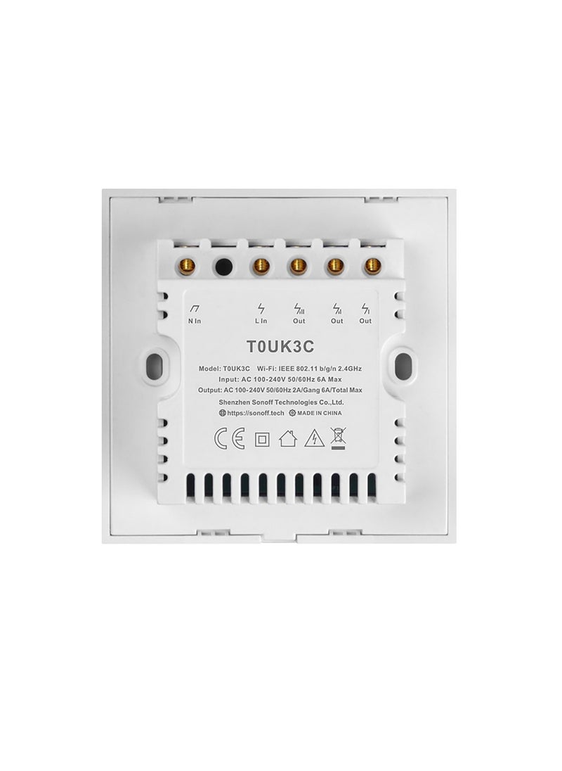 SONOFF - Smart WiFi Wall Light Switch APP/Touch Control Timer UK Standard Panel Smart Switch Compatible with Google Home/Nest & Alexa - Image 1