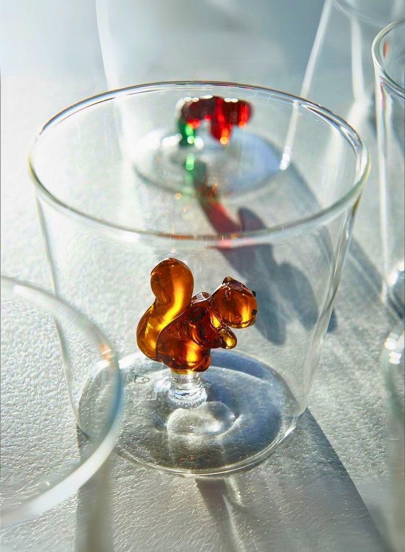 1Chase 300ML Borosilicate Three Dimentional Animal Design Glass Cups Squirrel - Image 4