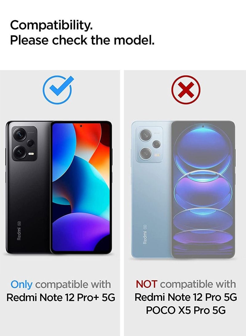 Spigen Rugged Armor for Redmi Note 12 Pro+ Case Cover with Carbon Fiber Textures - Matte Black - Image 2