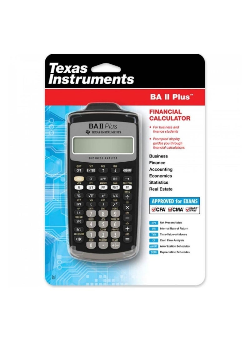 TEXAS INSTRUMENTS BA II Plus Financial Calculator Black - Image 2