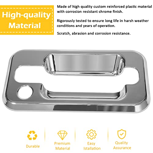 USSKYBOY Door Handle Cover Chrome Trims Bezel w/Passenger Side Key Hole Exterior Accessories for Hummer H2 2003-2009 SUV SUT - Image 5