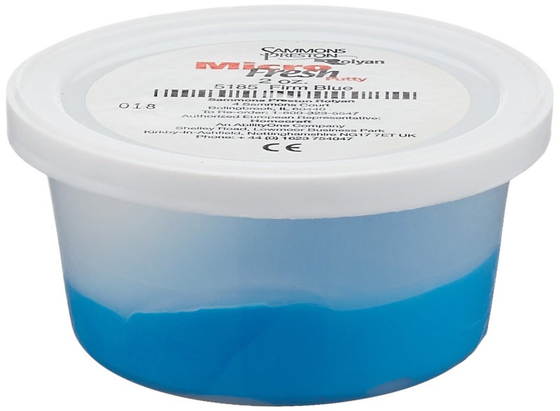 Sammons Preston 48655 MicroFresh Putty Color Coded NonToxic Clay Firm Blue 2 Ounces