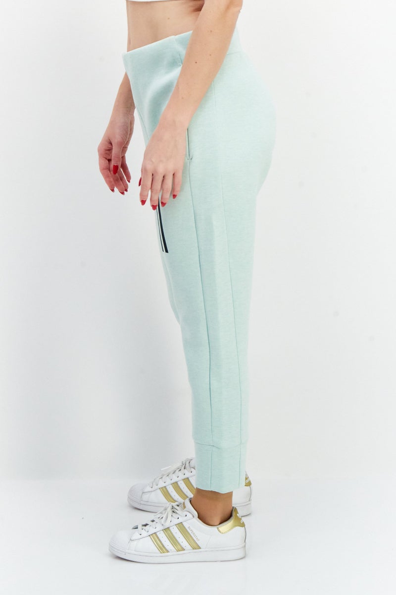 Adidas Women Petite Training Sweatpants, Mint Green Heather - Image 3