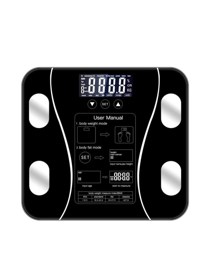 JAJEEK Smart Electronic Digital Bathroom Scale - Body Fat Scale with LED Display, Simple, Fast, Durable, and Easy to Use - Ideal for Weight Loss, Elderly, and Kids  - Image 1