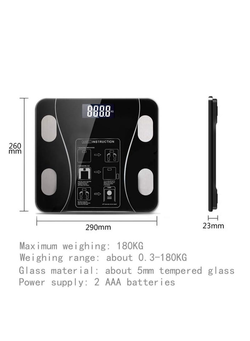 JAJEEK Smart Electronic Digital Bathroom Scale - Body Fat Scale with LED Display, Simple, Fast, Durable, and Easy to Use - Ideal for Weight Loss, Elderly, and Kids  - Image 4