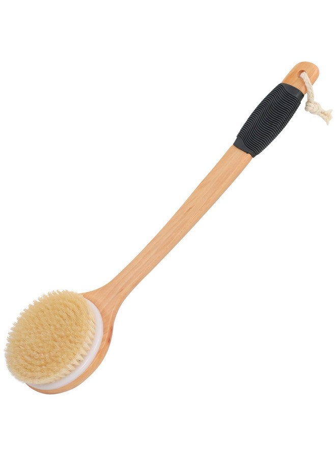 OWIIZI Round Head Back Scrub Brush For Body Shower, Wooden Long Handle Bristles Tub Soaping Bath Brushes, Skin Exfoliator Scrubber Brush For Men Women Elderly Wet Or Dry Use - Image 5
