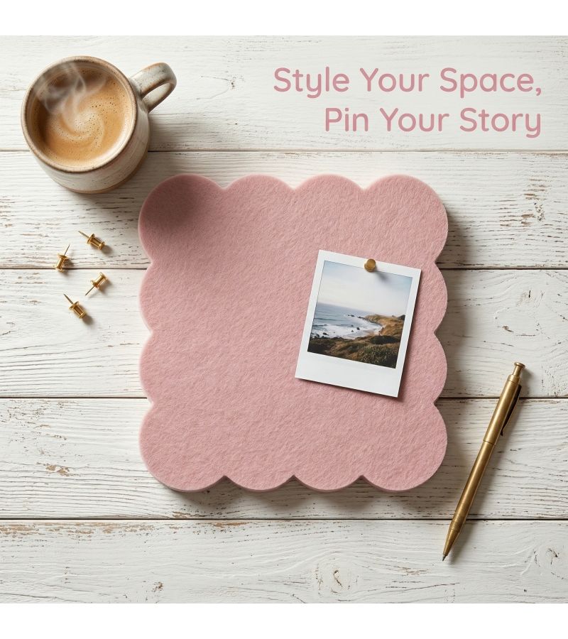 Large Felt Cloud Shaped Bulletin Board 15.75 X 15.75 Inch White Self Adhesive Foldable Cork Board Alternative Vision Board for Office Home Wall Decor - Image 3
