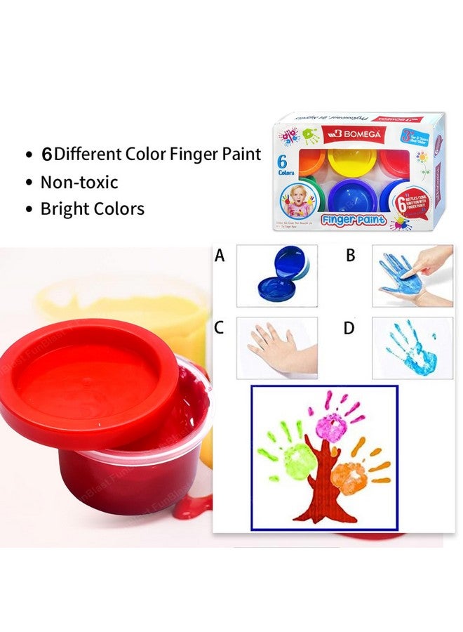 FunBlast Finger Paint for Kids, DIY Coloring Hand Paint for Art and Craft Work, Finger Paints for 3+ Year Kids, Finger Painting Kit, Washable Paints for Kids, Return Gifts for Kids - Image 3