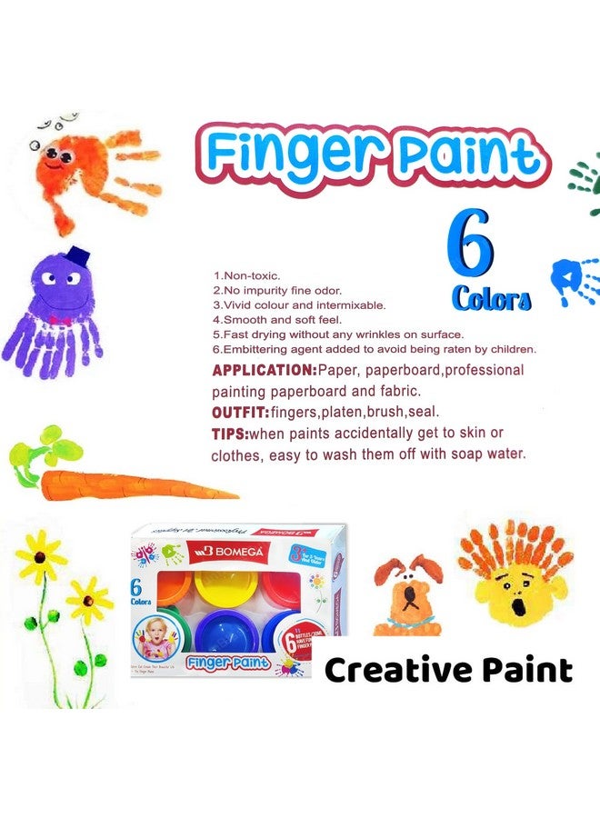 FunBlast Finger Paint for Kids, DIY Coloring Hand Paint for Art and Craft Work, Finger Paints for 3+ Year Kids, Finger Painting Kit, Washable Paints for Kids, Return Gifts for Kids - Image 5