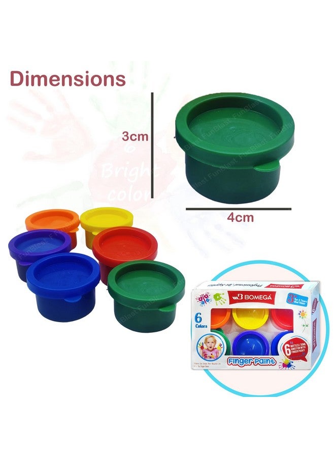 FunBlast Finger Paint for Kids, DIY Coloring Hand Paint for Art and Craft Work, Finger Paints for 3+ Year Kids, Finger Painting Kit, Washable Paints for Kids, Return Gifts for Kids - Image 2