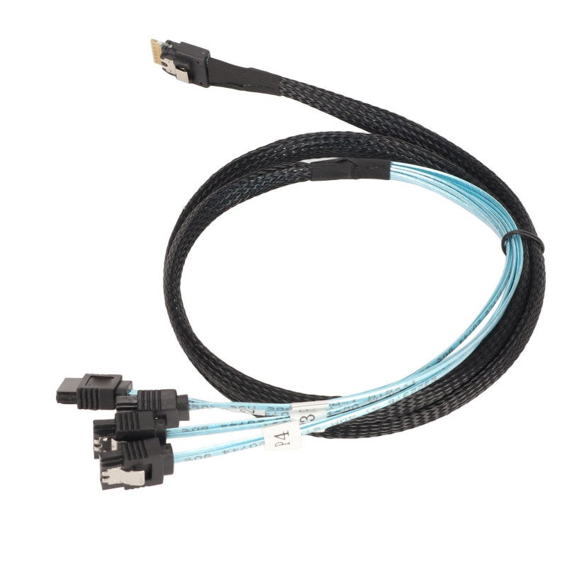 كابل SAS: 1 متر - إرسال سريع SFF-8654-4 - اتصال مرن SATA 7Pin لنظام الكمبيوتر المحدث بأقراص مصفوفة - Image 4