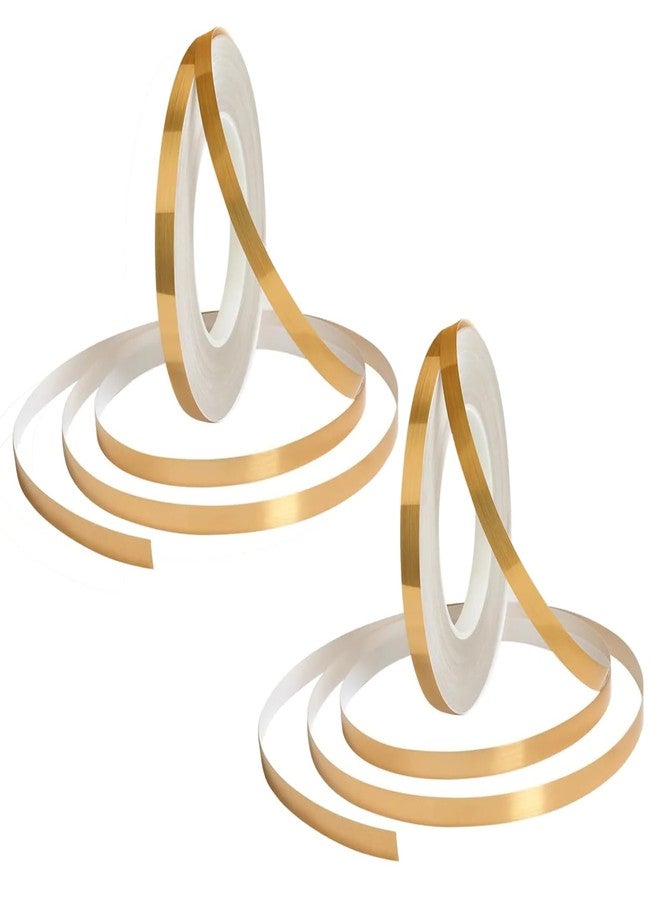 STORE 2508 Store2508 50 Meters Waterproof Gap Sealing Golden Decoration Tape For Home Floor Tiles, Wall Decor, Waterproof Tiles (1cm Wide, Gold) (2 Rolls) - Image 1