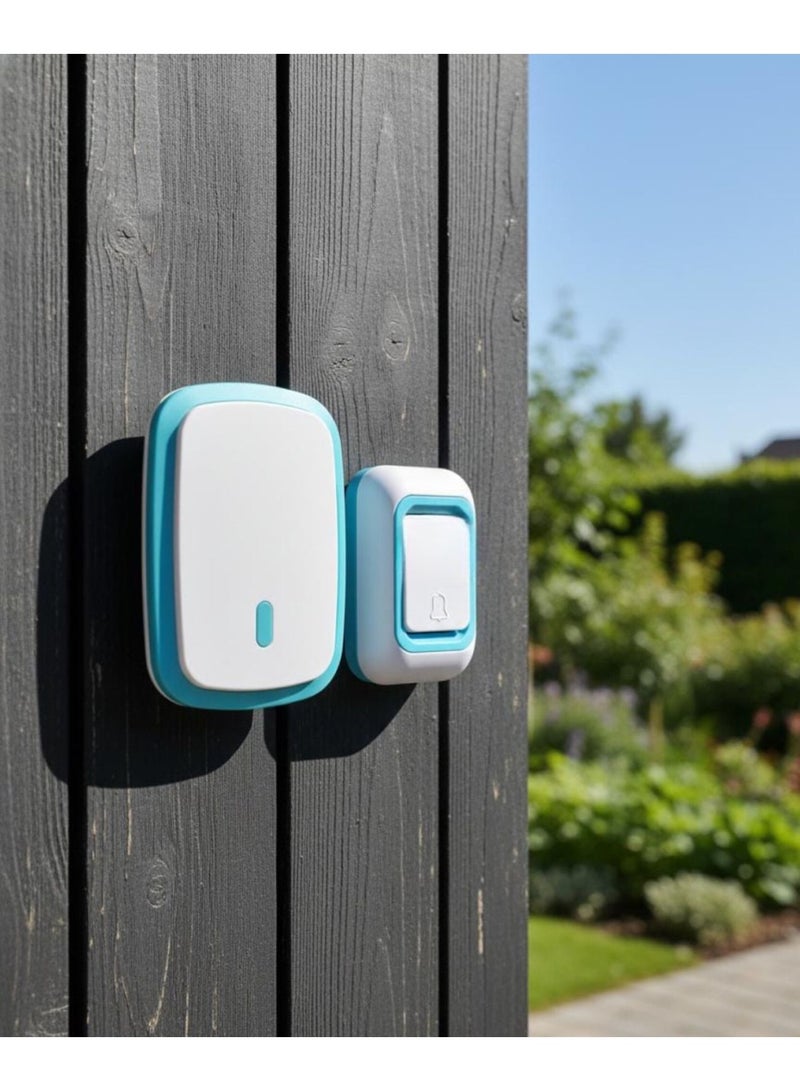 Wireless doorbell with remote control, waterproof wireless doorbell with 32 melodies, 25-meter range, home doorbell