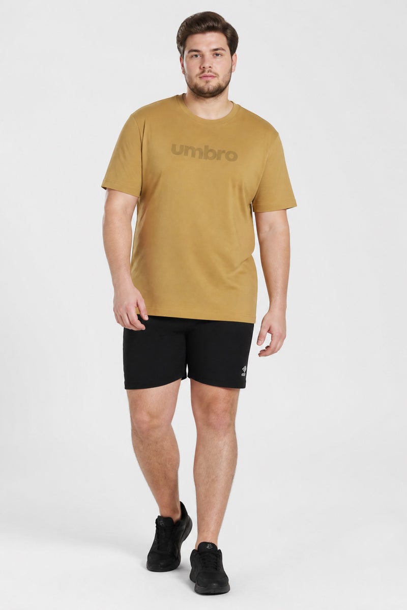 umbro Men Sportswear Fit Short Sleeve Training T-Shirt, Tan - Image 2