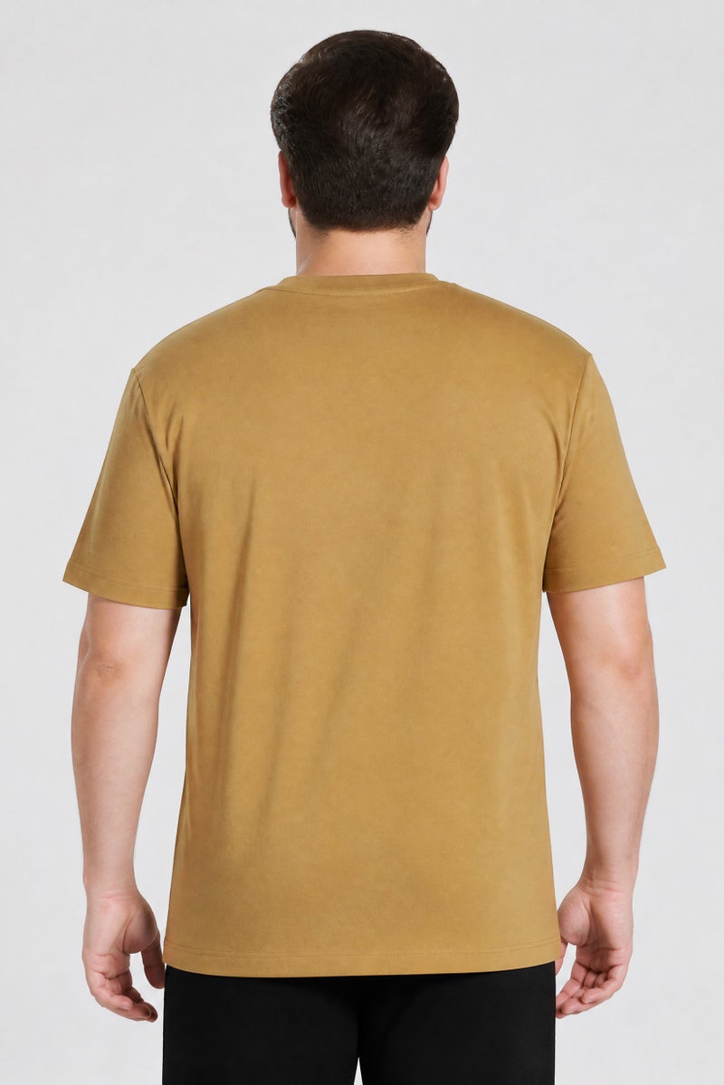 umbro Men Sportswear Fit Short Sleeve Training T-Shirt, Tan - Image 4