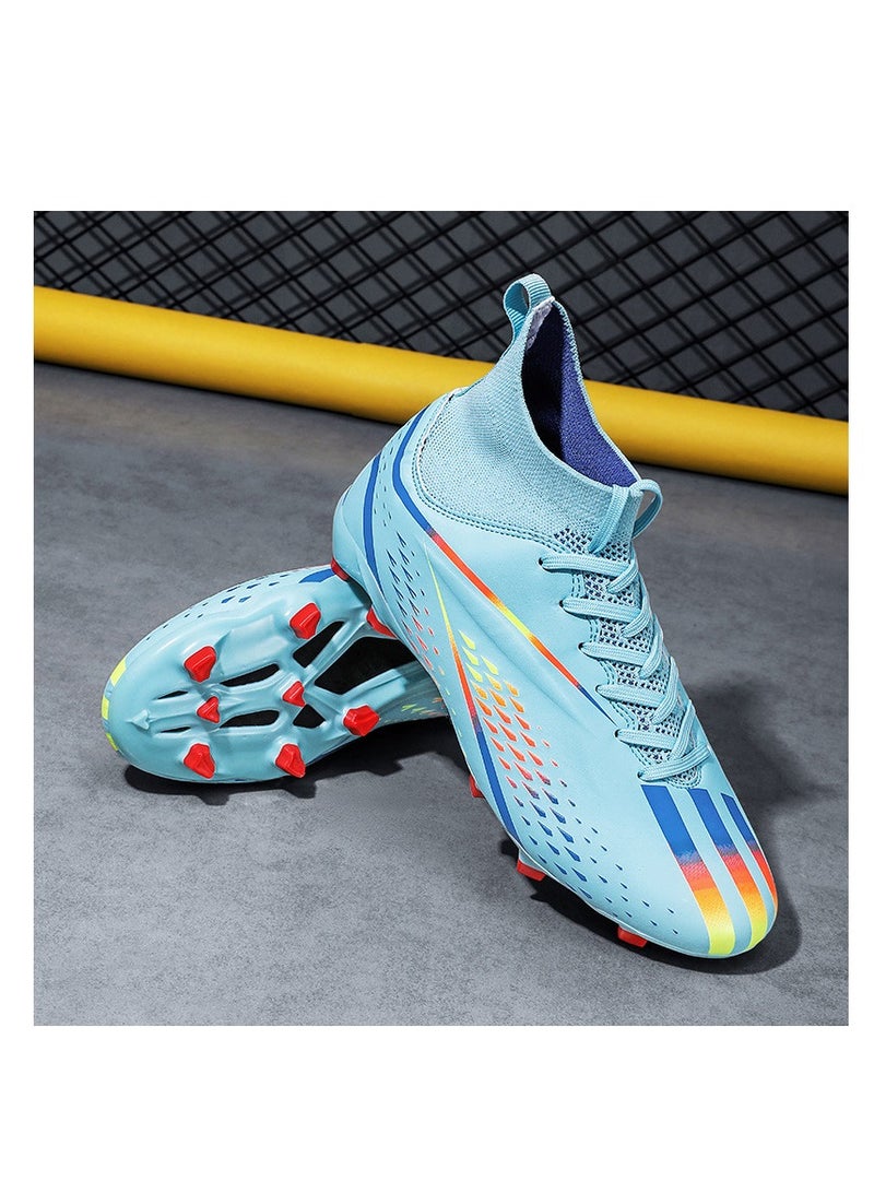 xozgdovg Spike Sneakers TF Training Shoes Football Shoes Non-slip (Spike Bright Moon)33  - Image 1