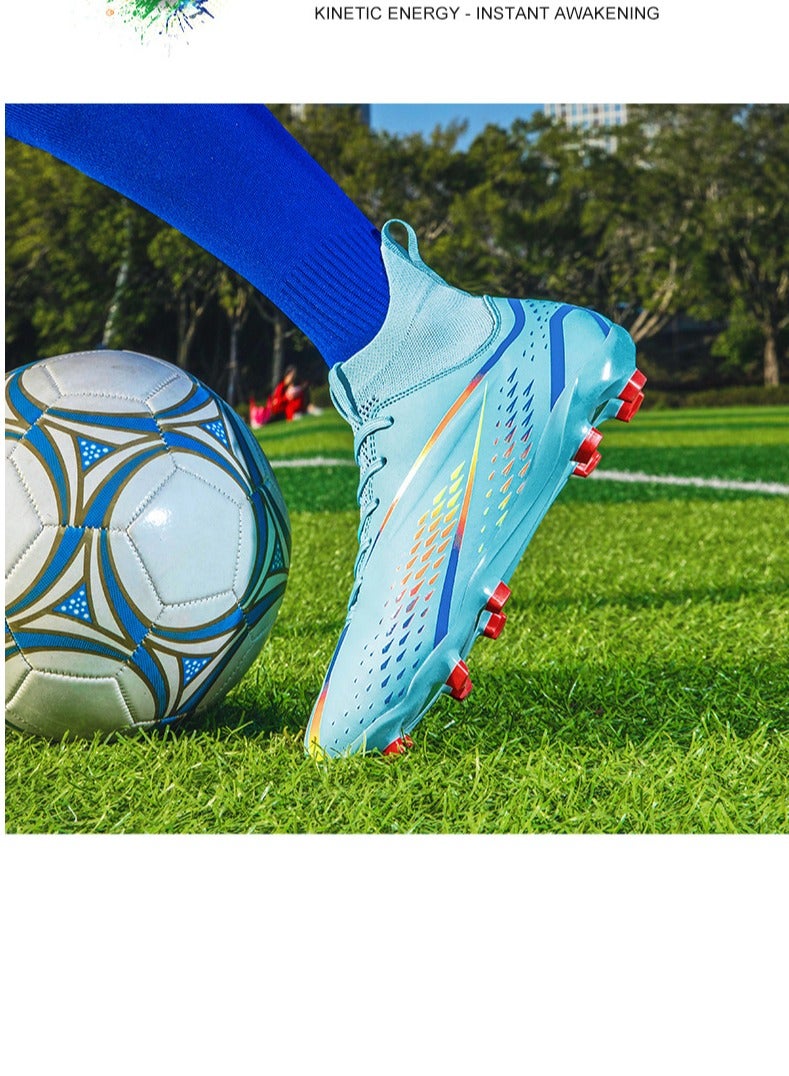xozgdovg Spike Sneakers TF Training Shoes Football Shoes Non-slip (Spike Bright Moon)33  - Image 4