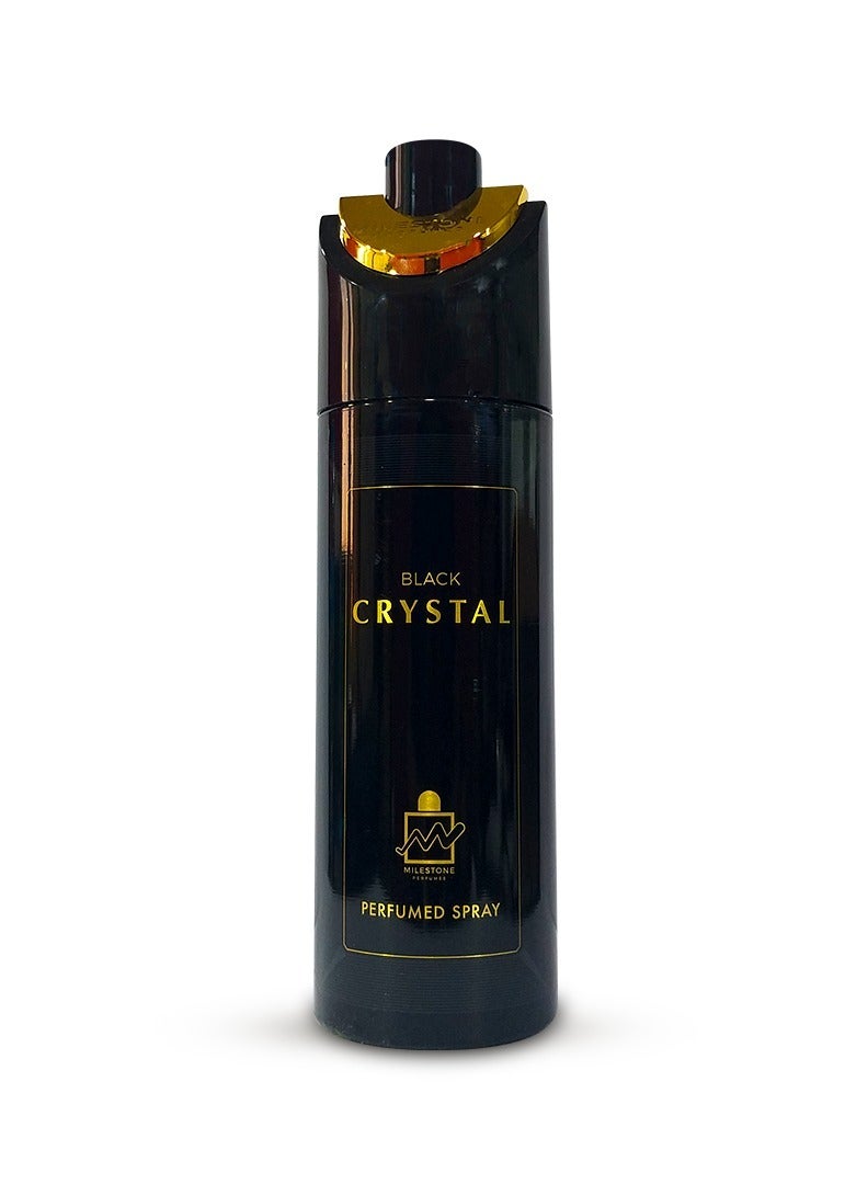 Milestone Black Crystal Perfumed Spray For Women 200ml - Image 1