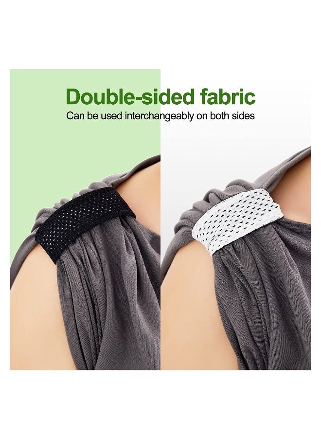 Generic 4 Pairs Jersey Sleeve Bands Sleeve Holders Soccer Softball Sleeve Ties with Hook and Loop Fasteners Sleeve Straps for Shirts Scrunchies for T Shirts  - Image 5