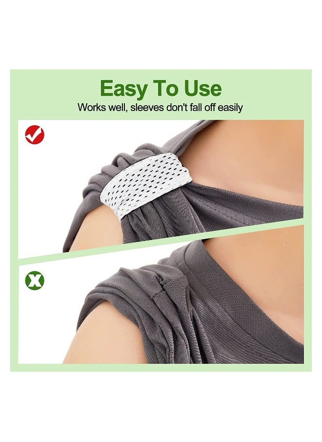 Generic 4 Pairs Jersey Sleeve Bands Sleeve Holders Soccer Softball Sleeve Ties with Hook and Loop Fasteners Sleeve Straps for Shirts Scrunchies for T Shirts  - Image 4