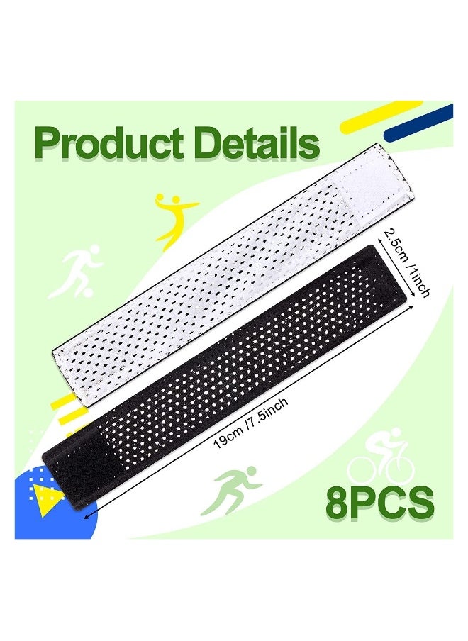 Generic 4 Pairs Jersey Sleeve Bands Sleeve Holders Soccer Softball Sleeve Ties with Hook and Loop Fasteners Sleeve Straps for Shirts Scrunchies for T Shirts  - Image 2